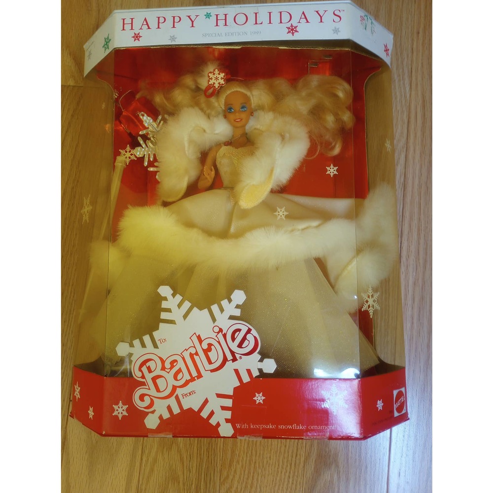 NRFB Happy Holidays Barbie Special Edition 1989